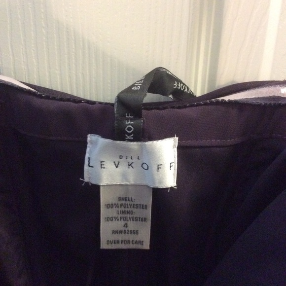 Bill Levkoff long purple bridesmaid dress size 4 - Picture 5 of 5